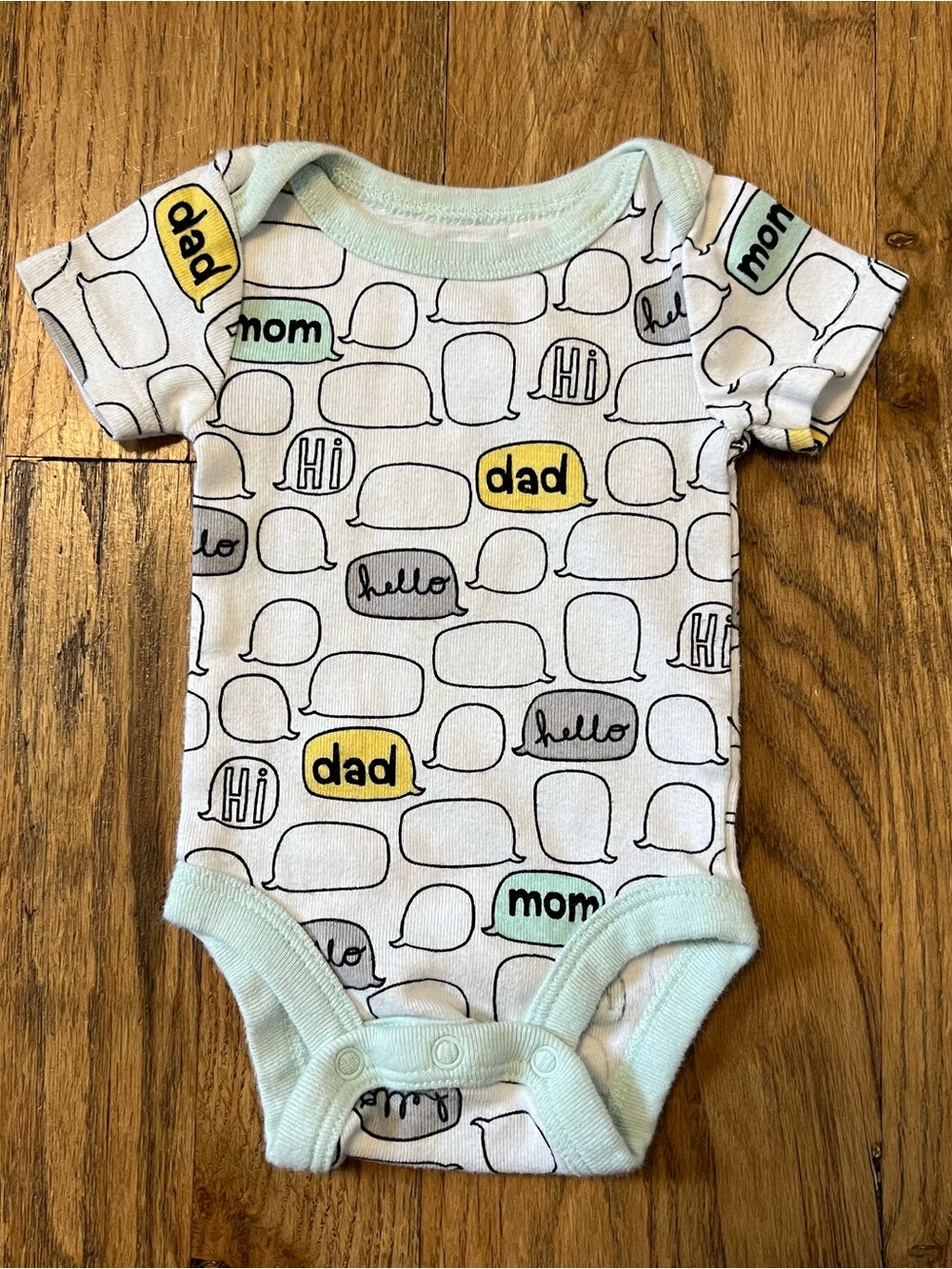 Onsie Mom Dad Message Bubble 100 Percent Cotton Rare Newborn Koala Baby